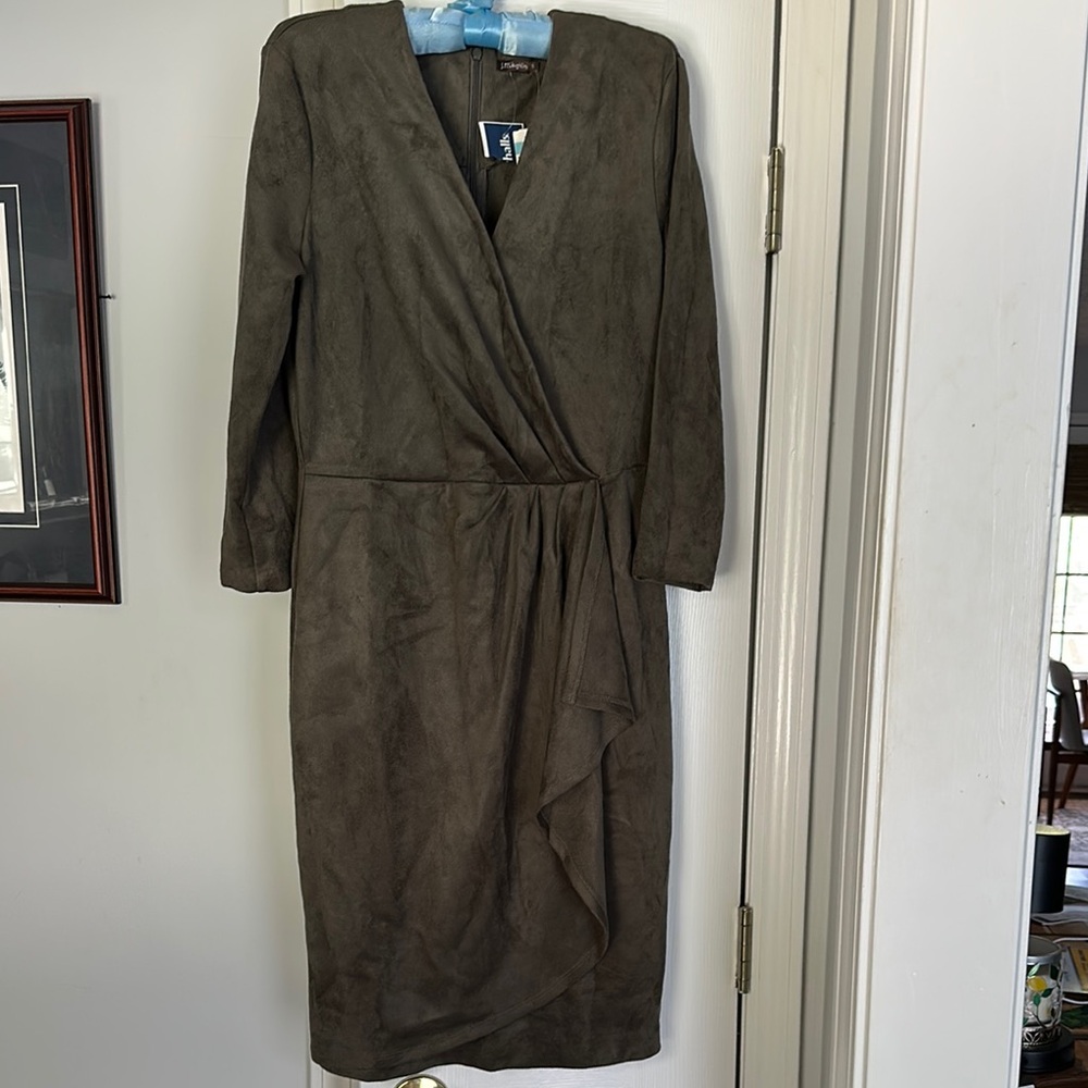 J. McLaughlin Olive Long Sleeve Dress